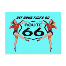 Postcard Get Your Kicks On Route 66 - Road Trip PC