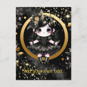 POSTCARD   Goth Girls Kawaii Chibi Cute Custom