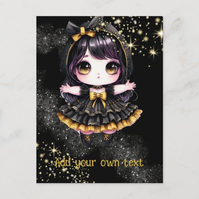 POSTCARD | Goth Girls Kawaii Chibi Cute Custom (Front)