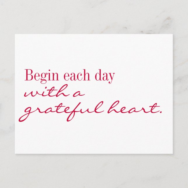 Postcard - Grateful heart inspire and encourage (Front)