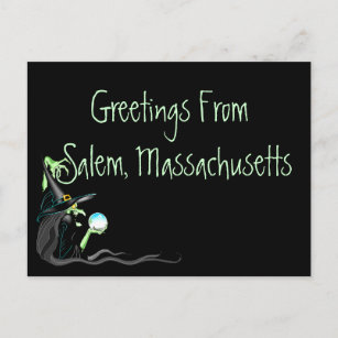 Postcard Greetings From Salem Massachusetts Witch