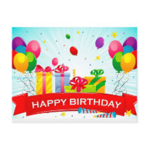 postcard happy birthday