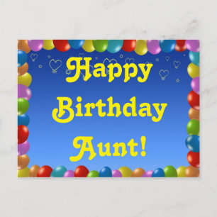 Postcard Happy Birthday Aunt