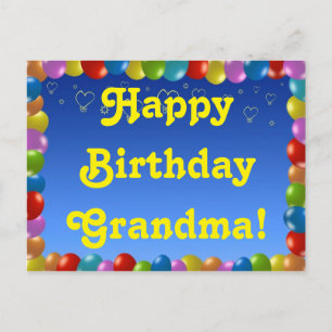 Postcard Happy Birthday Grandma