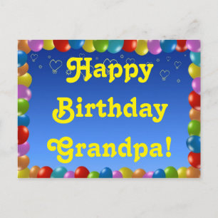 Postcard Happy Birthday Grandpa