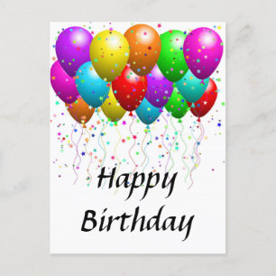 Postcard- happy birthday holiday postcard