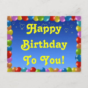 Postcard Happy Birthday To You!