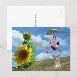 Postcard - Happy Friends on Hill