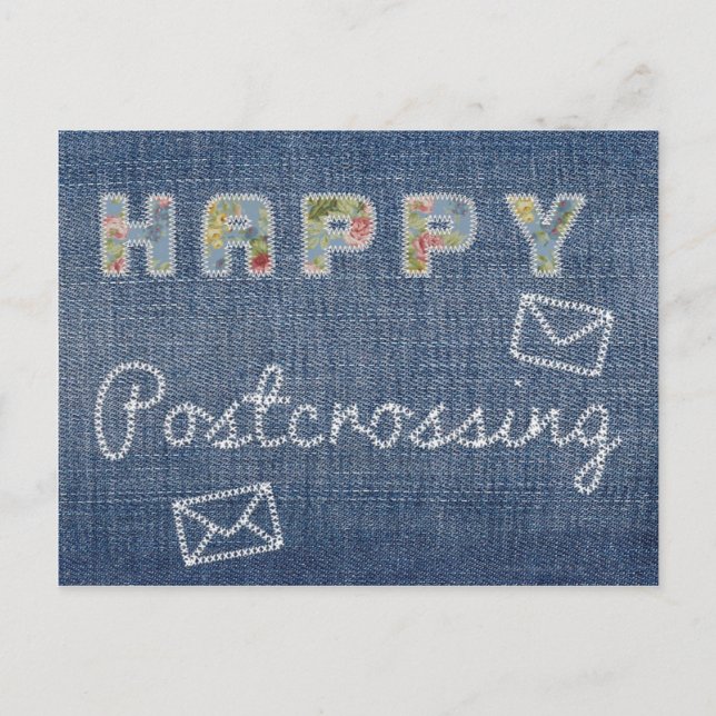 Postcard "Happy Postcrossing Jeans" (Front)
