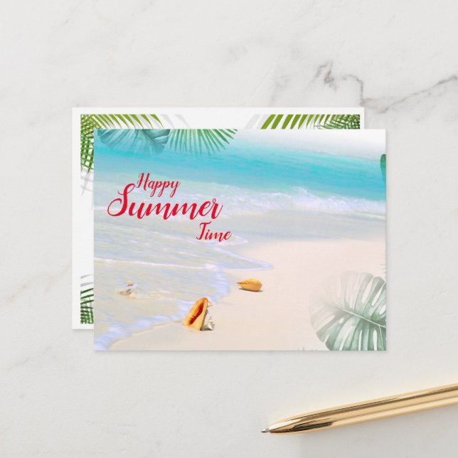 PostCard Happy Summer Time (Front/Back In Situ)