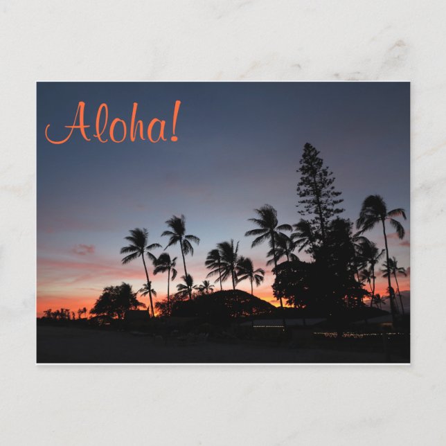 Postcard - Hawaiian sunset (Front)