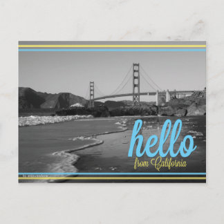 Postcard - Hello from California (Map on back)