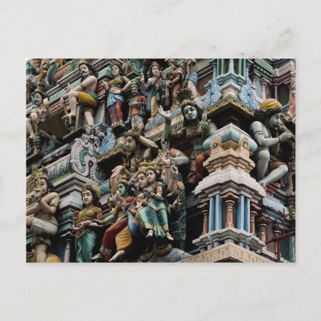 Postcard Hindu temple Sri Lanka Colombo (Front)