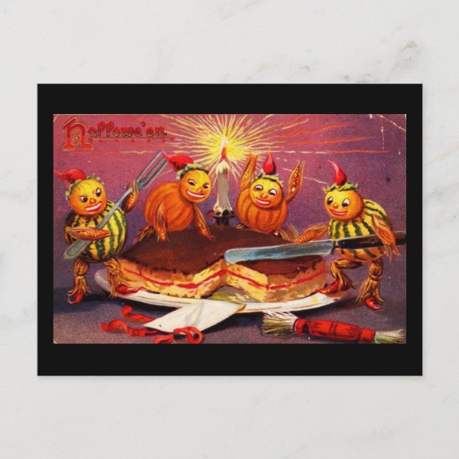 Postcard-Holiday Art-Vintage Halloween 17 Holiday Postcard (Front)