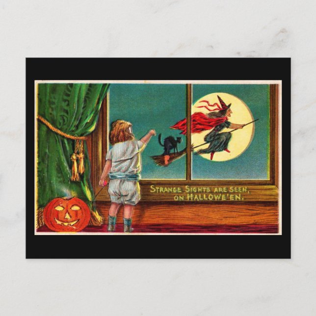 Postcard-Holiday Art-Vintage Halloween 18 Holiday Postcard (Front)
