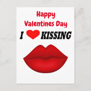 Postcard I Love Kissing