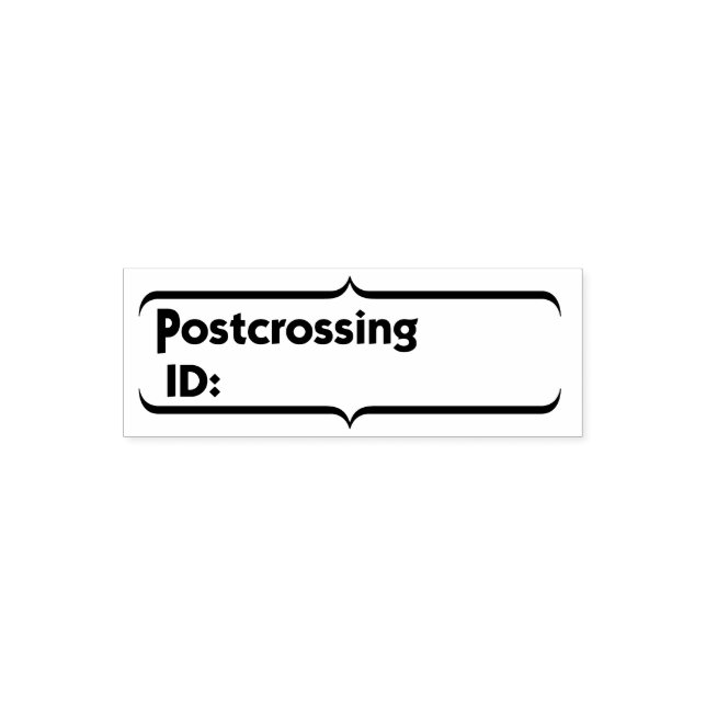 Postcard ID fill in area for postcrossing cards Self-inking Stamp (Design)
