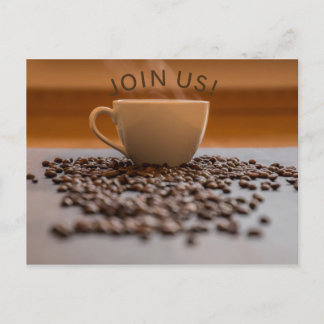 Postcard Invitation - Coffee - Join Us