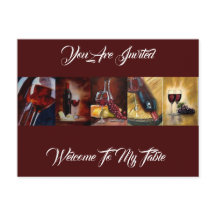 Postcard Invitation - Welcome To My Table