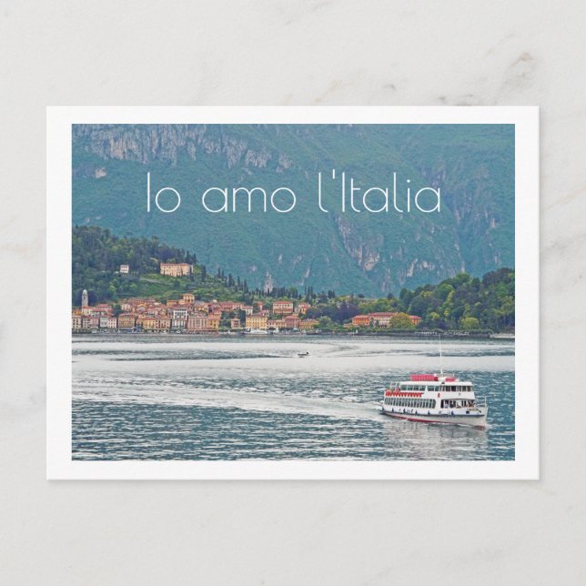 POSTCARD/ ITALIAN LAKE DISTRICT SCENE/I LOVE ITALY POSTCARD (Front)