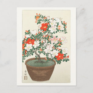 POSTCARD : JAPANESE ART : OHARA KOSON : AZALEAS