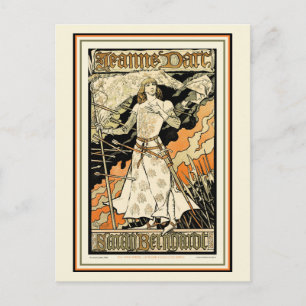 Postcard:  Jeanne d'Arc, Sarah Bernhardt Postcard