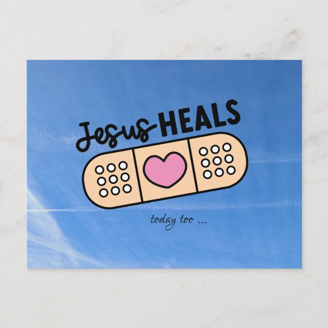 Postcard Jesus heals even today - Jesus heals ... (Front)
