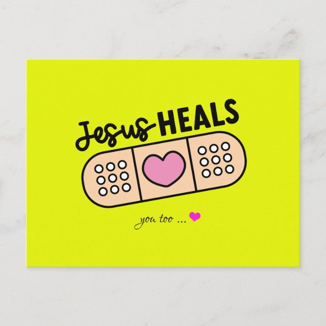 Postcard Jesus heals today - you too (Front)