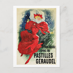 Postcard:  Jules Chéret. - Pastilles Geraudel Postcard