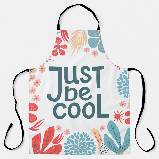 Postcard, just be cool, motivating quote, letterin apron (Front)