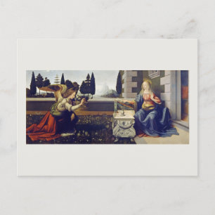 POSTCARD : LEONARDO DA VINCI :THE ANNUNCIATION