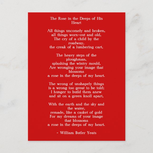 Postcard-Love Art-Love Poem 1 Postcard (Front)