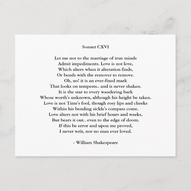 Postcard-Love Art-Love Poem 6 Postcard (Front)