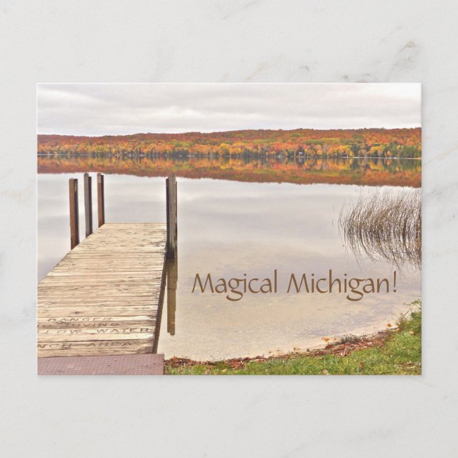 postcard/"Magical Michigan"/Lime Lake/Leelanau Pen Postcard (Front)