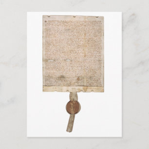 Postcard Magna Carta 1297 version with seal