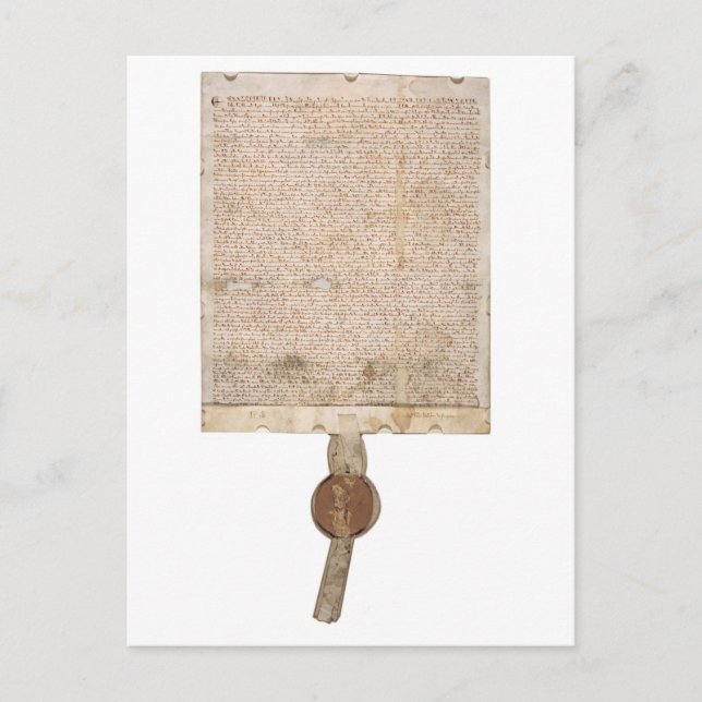 Postcard Magna Carta 1297 version with seal (Front)