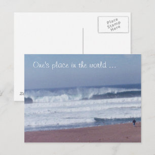 Postcard - Man and waves