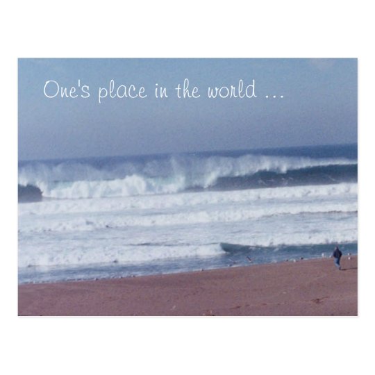 Postcard - Man and waves