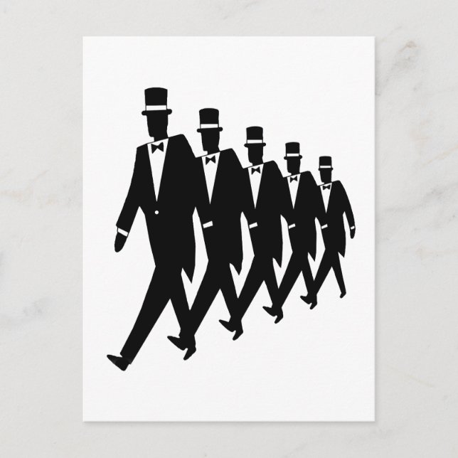Postcard: March of the Tuxes Postcard (Front)