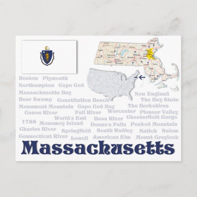 Postcard "Massachusetts" (Front)