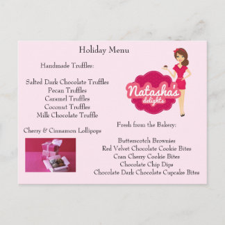 Postcard Menu