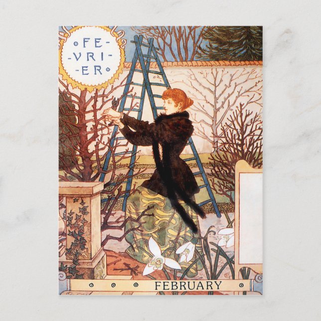 Postcard: Month of February - Février Postcard (Front)