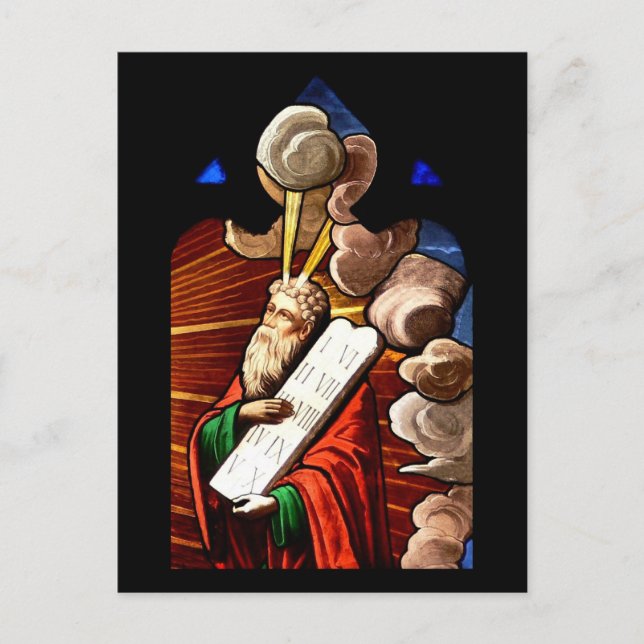 Postcard/ Moses and The Ten Commandments Postcard (Front)