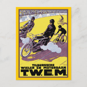 Postcard: Motorbike & Bicycle Race Postcard