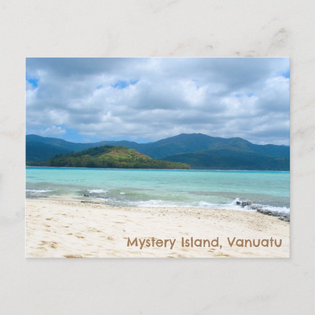 Postcard Mystery Island, Vanuatu. (Front)