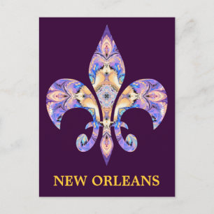 Postcard New Orleans Fleur-de-lis