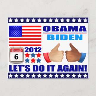 Postcard: Obama/Biden - Calendar -Do It Again! Postcard