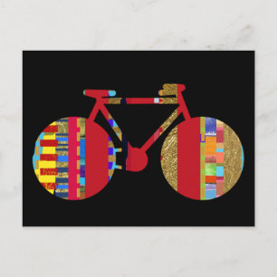 postcard of a colourful bike