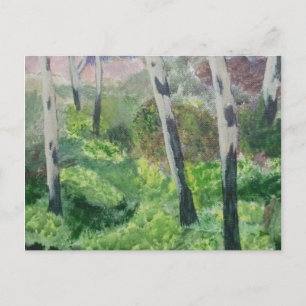 Postcard of a Devon Primrose Wood.
