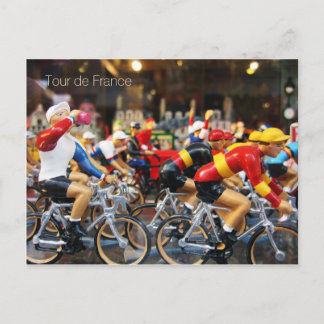 Postcard of a window depicting Tour de France